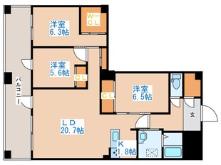 アワーズ琴似の物件間取画像